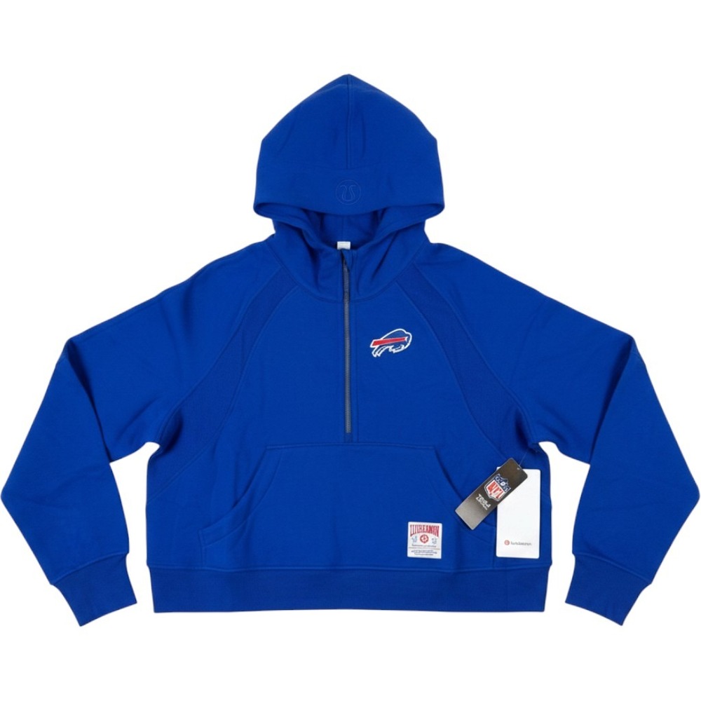 Lululemon Buffalo Bills NFL Scuba Oversized Half-Zip Hoodie Cobalt Blue XL/XXL